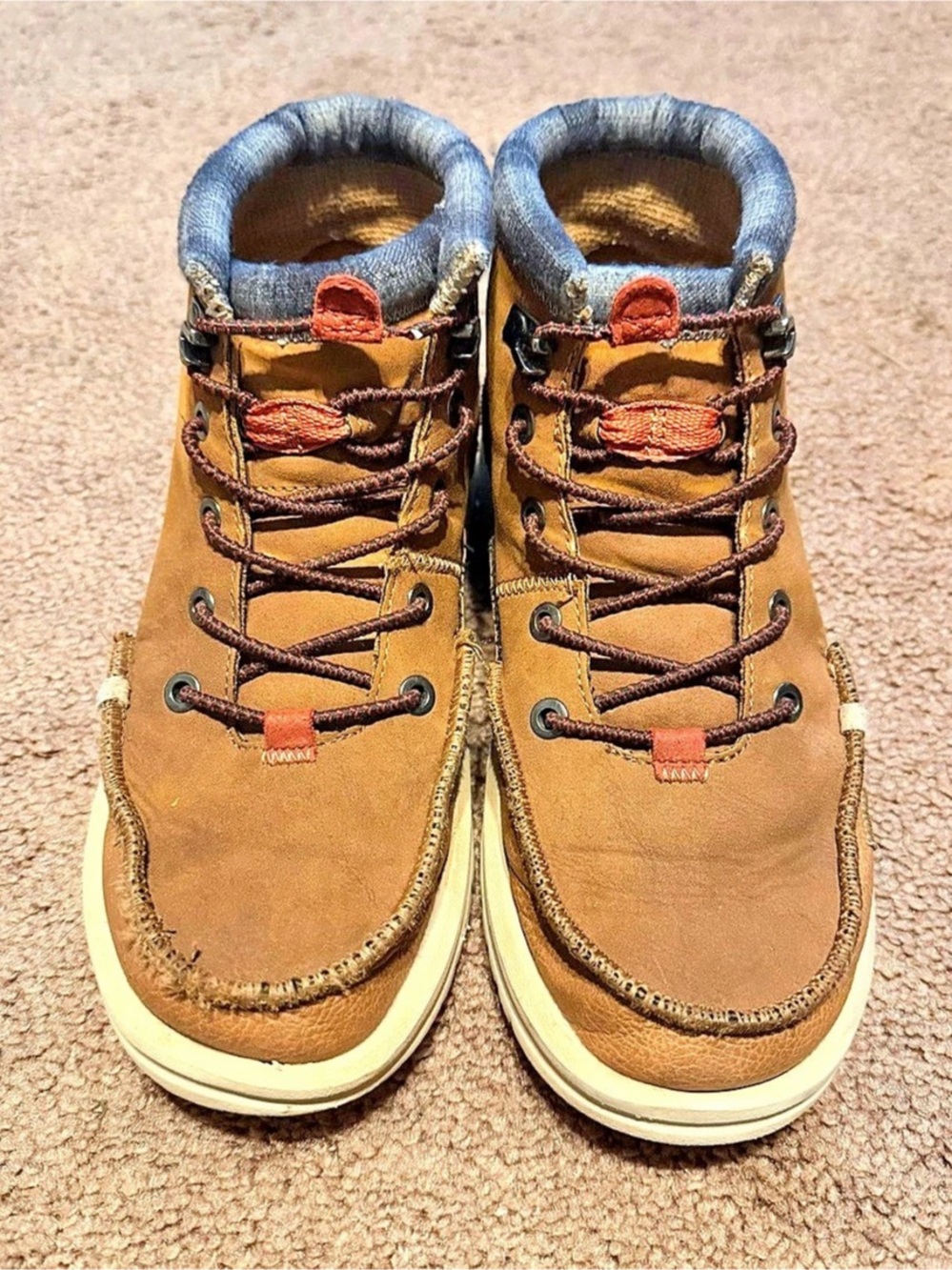 Hey Dude Bradley Boot Brown & Beige Lace-Up Boots